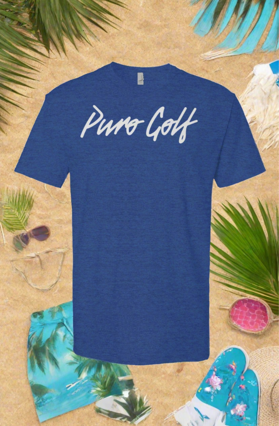 Puro Golf Royal Blue "Day Tee" Short Sleeve T shirt