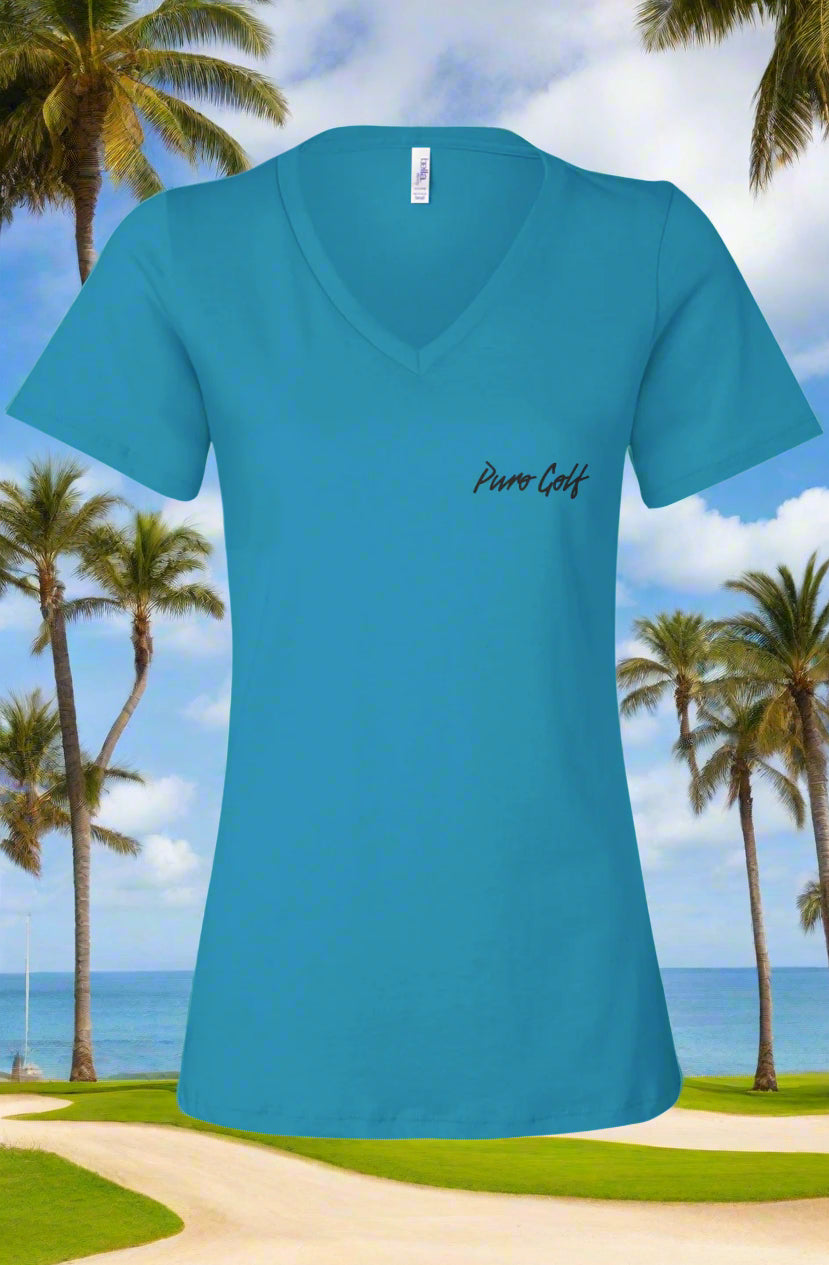 Puro Golf Women’s Casual V-Neck Tee