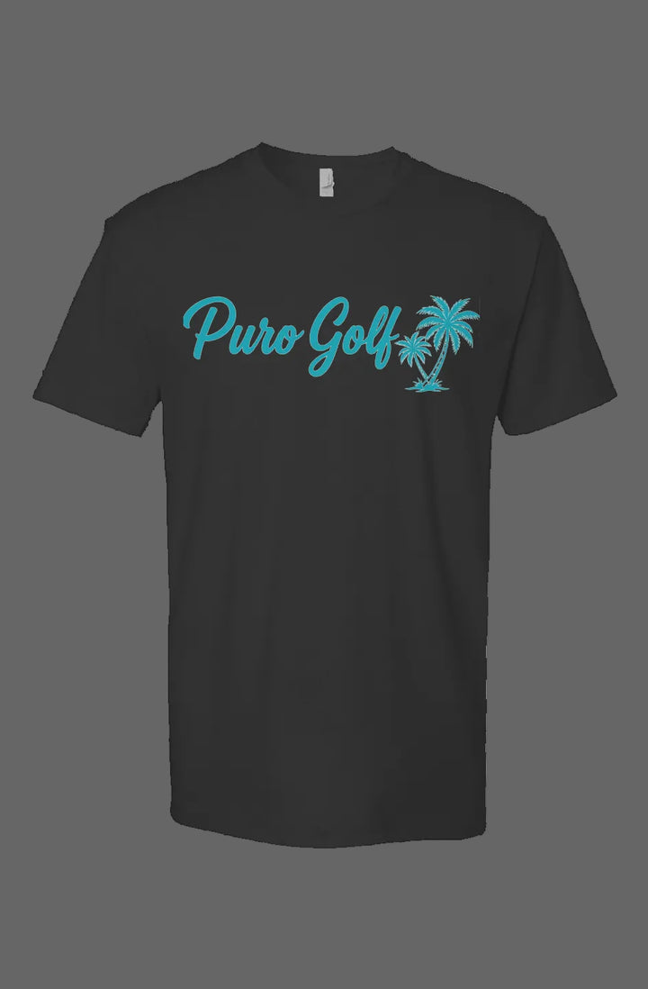 Puro Golf Palm Tree BlackT-Shirt