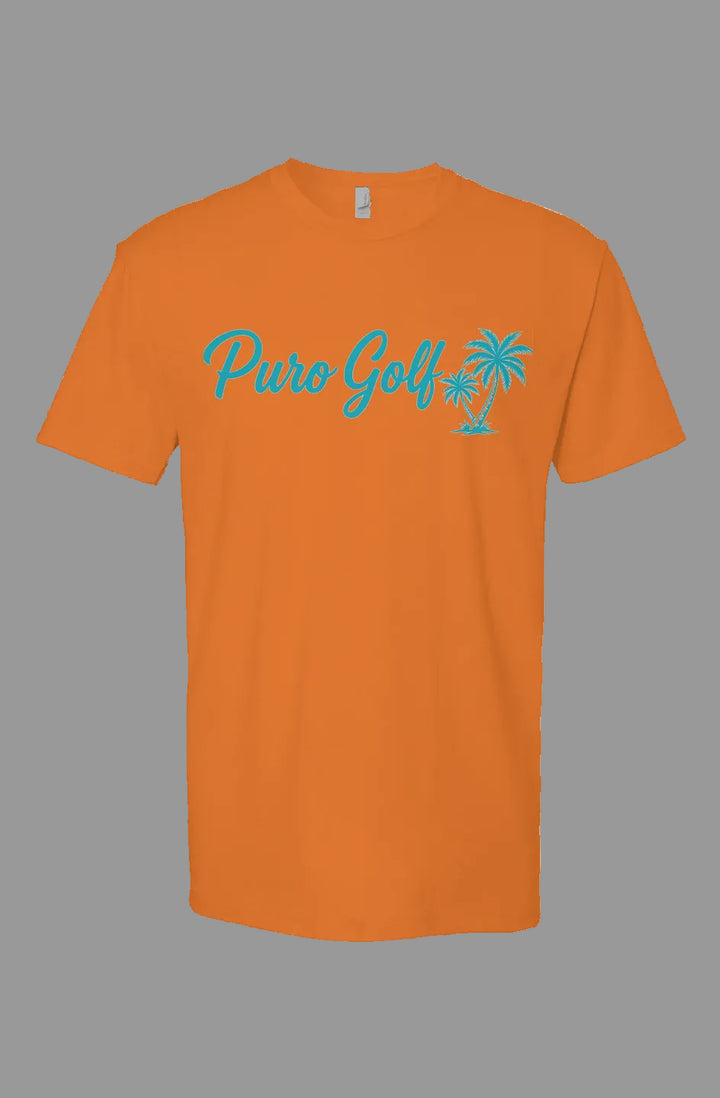 Puro Golf Palm Tree Orange T-Shirt
